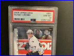 2005 Upper Deck Young Guns #201 Sidney Crosby RC Rookie PSA 10 GEM MINT