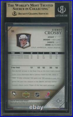 2005 Upper Deck Young Guns #201 Sidney Crosby Rookie RC Gem Mint BGS 9.5