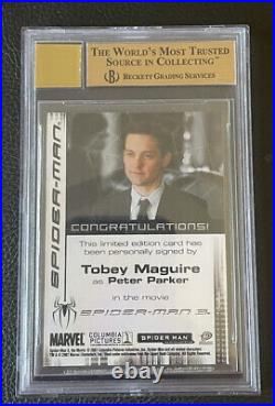 2007 Spider-Man 3 Tobey Maguire Rittenhouse Auto Card Beckett BGS 9.5 Auto 10