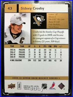 2009-10 Ud Exclusives Sidney Crosby 87/100 Jersey Number Card # 43