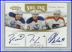 2011-12 Contenders NHL Ink Trios HALL Eberle SCHENN #1/10 Gold Autograph