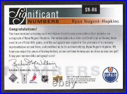 2011-12 SP Game Used SIGnificant Numbers Jersey Auto Ryan Nugent-Hopkins 22/93