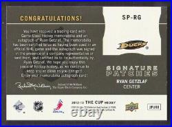 2012-13 The Cup Signature Patches #SP-RG Ryan Getzlaf Auto Jersey 13/75
