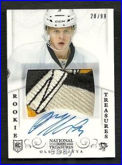 2013-14 National Treasures #197 OLLI MAATTA Rookie Patch Autograph Serial #28/99