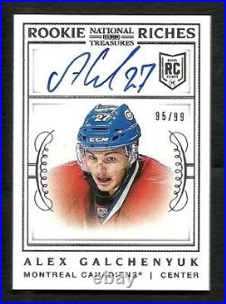 2013-14 National Treasures ALEX GALCHENYUK Rookie Riches Autograph Serial #95/99