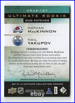 2013-14 Ultimate Collection Dual Patch URJ2-1ST Nathan MacKinnon Yakupov #23/35