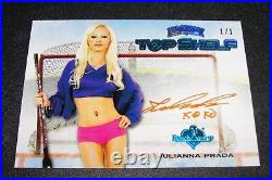 2014 Benchwarmer JULIANNA PRADA Hockey #33 TOP SHELF Ice Blue Foil #1/1 PLAYBOY