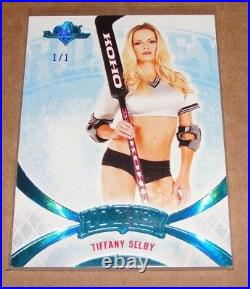 2014 Benchwarmer TIFFANY SELBY Hockey #12 Ice Blue Foil Variant #1/1 PLAYBOY Hot