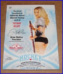2014 Benchwarmer TIFFANY SELBY Hockey #12 Ice Blue Foil Variant #1/1 PLAYBOY Hot