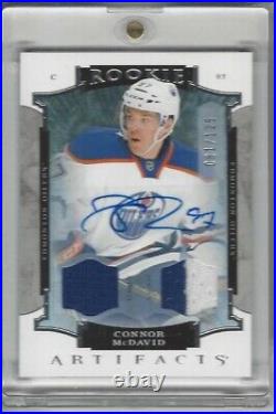 2015/16 Connor Mcdavid Artifacts Silver Auto Rookie Dual Jersey /125 Oilers
