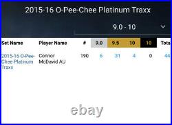 2015-16 OPC Platinum Connor McDavid Rookie/Auto Card! Pop 4