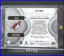 2015-16 The Cup Black Foundations Max Domi AUTO LAUNDRY TAG PATCH 1/1