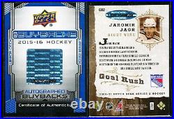 2015-16 UD BUYBACK 2006-07 UD GOLD RUSH JAROMIR JAGR AUTO 1/1 With REDEMPTION CARD