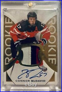 2015-16 UD THE CUP 18/19 CONNOR McDAVID ROOKIE AUTO PATCH CANADA GOLD 18/25