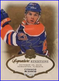 2015-16 UD THE CUP CONNOR McDAVID SIGNATURE RENDITIONS NICE ROOKIE CARD
