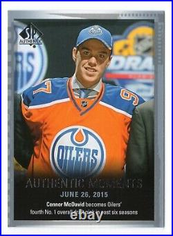 2015-16 Upper Deck SP Authentic All Time / AUTHENTIC Moments Set McDavid Gretzky