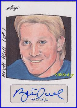 2015 Masterworks Mike James Sketch Auto Brett Hull #1/1 Autograph Hall Of Fame