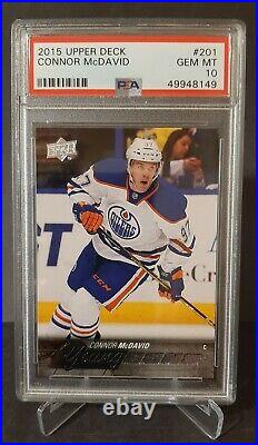 2015 Upper Deck #201 Connor Mcdavid Yg Rc Ud Young Guns Rookie Psa 10 Oilers