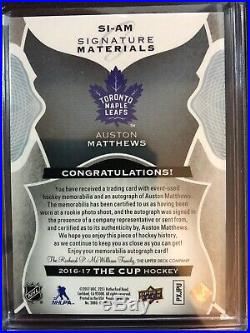 2016-17 The Cup Auston Matthews GOLD Signature Materials Rookie Patch Auto /99