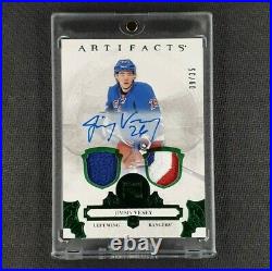 2017-18 UD Artifacts #77 Jimmy Vesey Patch Autograph Green /35 NHL