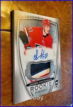 2018-19 UD The Cup Andrei Svechnikov Rookie Patch Auto /99 On Card Autograph RC