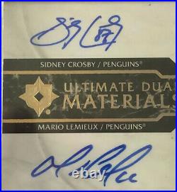 2018-19 Ultimate Dual Materials Sidney Crosby Mario Lemieux #/5 Penguins