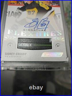 2019 20, Sidney Crosby, Ud Engrained Flexures Signature, 3 Color Stick. Auto