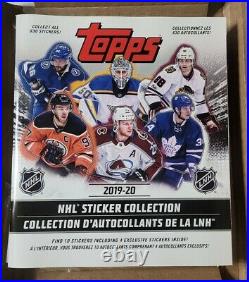 2019-20 Topps Hockey NHL Sticker Set With Album Mint 626 Plus 4 630 sticker set