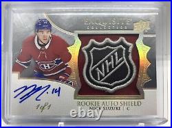 2019-20 Ud The Cup Nick Suzuki Exquisite Collection Rookie Auto Shield 1/1 Mtl