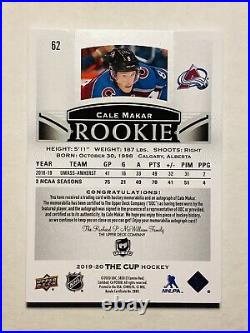 2019-20 Upper Deck The Cup Cale Makar Rookie Patch Auto /99 True RPA 4-Color SP