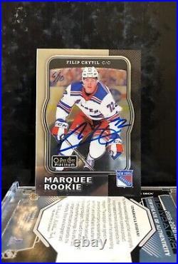 2019 BUYBACKS 2017 Filip Chytil #6/10 AUTO RC OPC PLAT MARQUEE ROOKIE rangers