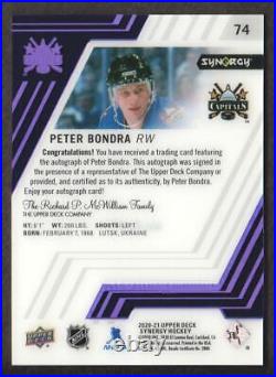 2020-21 Synergy Hockey Purple #74 Peter Bondra AUTO 29/35 Washington Capitals