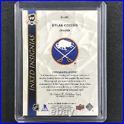2020-21 The Cup DYLAN COZENS Inked Insignias Manufactured Patch Relic Auto 31/75