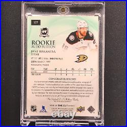 2020-21 The Cup JANI HAKANPAA Rookie Auto Patch Green Foil Button 2/3