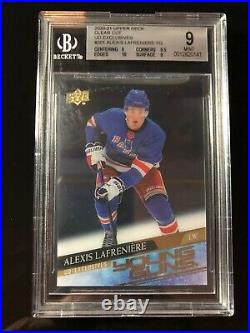 2020-21 Ud Clear Cut Exclusives Young Guns Alexis Lafreniere Rookie Bgs 9
