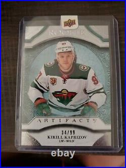 2020-21 Upper Deck Artifacts Kirill Kaprizov Rookie Redemption Card #34/99