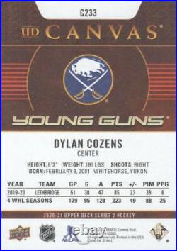2020-21 Upper Deck Hockey Canvas #C233 Dylan Cozens YG