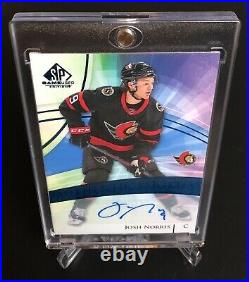 2020-21 Upper Deck SP Game Used Ice Hockey Josh Norris Autograph Card Rookie