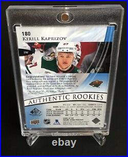 2020-21 Upper Deck SP Game Used Ice Hockey Kirill Kaprizov Autograph Card Rookie