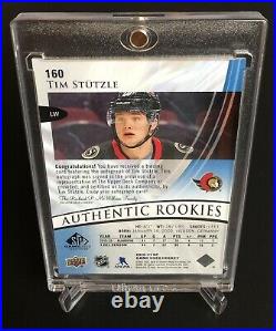 2020-21 Upper Deck SP Game Used Ice Hockey Tim Stutzle Autograph Card Rookie