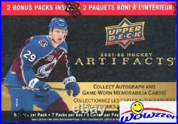 2021/22 Upper Deck ARTIFACTS Hockey EXCLUSIVE Factory Sealed 20 Box Blaster CASE