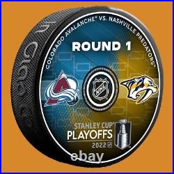 2022 NHL Six Puck Colorado Avalanche Set Conference Champions Stanley Cup Final