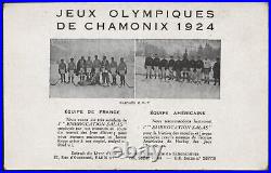 Advertising'First Ever Olympics Ice Hockey Champions 3 Card Set Chamonix'