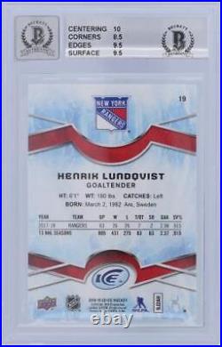Autographed Henrik Lundqvist New York Rangers Hockey Slabbed Card