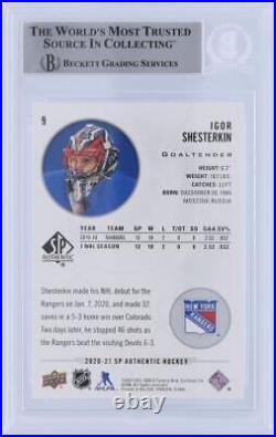 Autographed Igor Shesterkin New York Rangers Hockey Slabbed Card Item#12591983