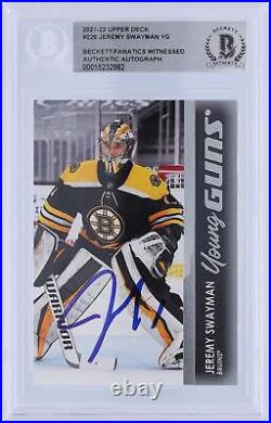 Autographed Jeremy Swayman Bruins Hockey Slabbed Rookie Card