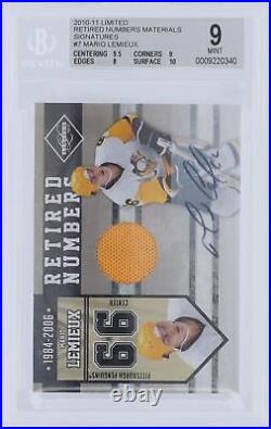 Autographed Mario Lemieux Penguins Hockey Slabbed Card Item#13399439 COA
