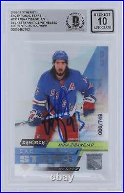 Autographed Mika Zibanejad New York Rangers Hockey Slabbed Card