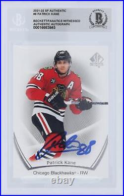 Autographed Patrick Kane Blackhawks Hockey Slabbed Card Item#13377443 COA