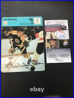 Bobby Orr Signed SPORTSCASTER ice hockey card 1979 #0102 JSA CERTIFIED AUTOGRAPH